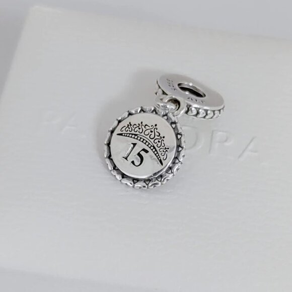 Pandora Sweet 15 Quinceanera Crown Dangle Charm S925 Bracelet Pendant with box - Picture 4 of 5